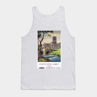 Fountains Abbey, Yorkshire - Vintage Railway Travel Poster - 1956 Tank Top